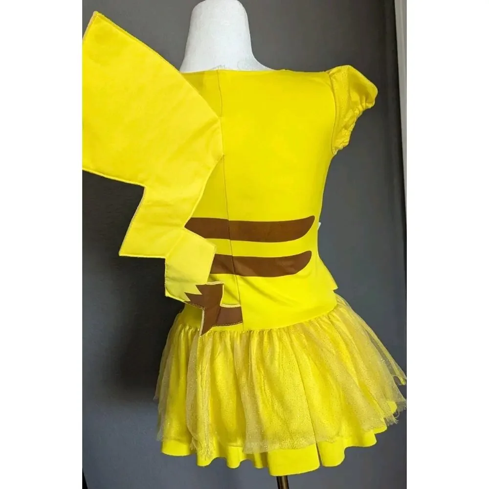 Rubies Pokemon Pikachu Costume Girls M 10 12 Halloween Costume Dress Mask Tutu